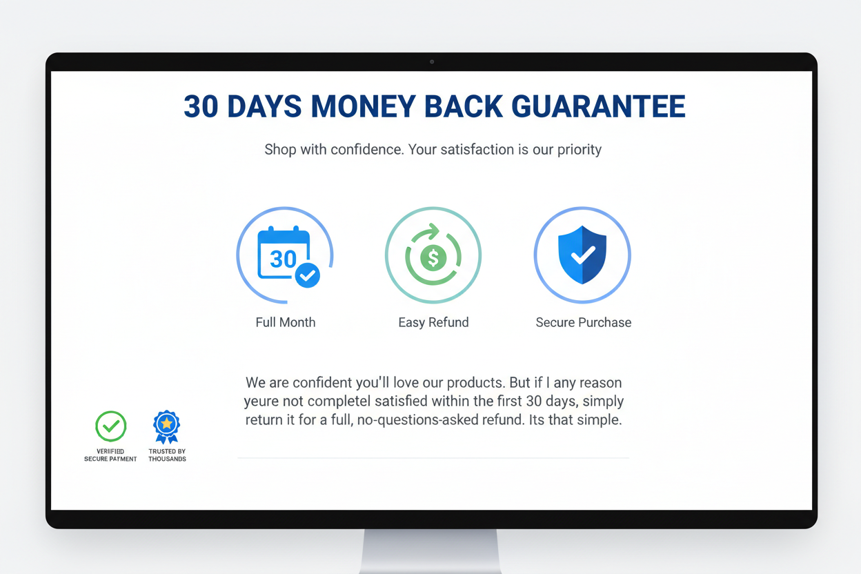 30 Days Money Back Guarantee Example
