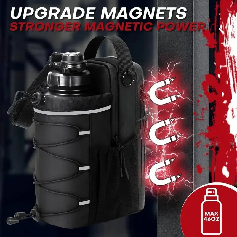 Magnetische Handsfree Sporttas | Crossbody Fitness Sling met Drinkfleshouder