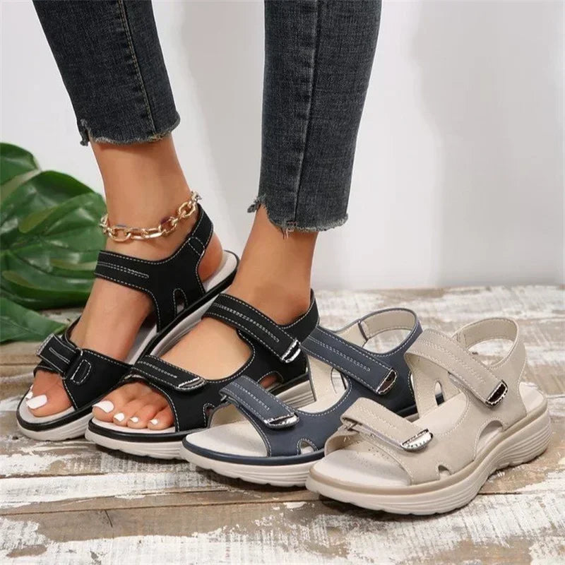 Dames Zomer Comfort Sandalen | Lichtgewicht Open-Teen Platte Sandalen