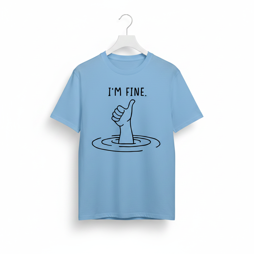 I'm Fine T-shirt Productfoto